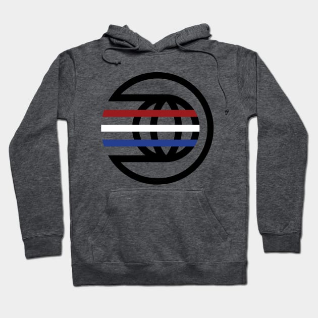 Red White and Blue Spaceship Earth Logo Hoodie by FandomTrading